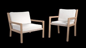 3D franck dining arm chair