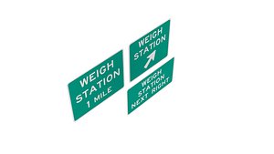 Road Sign US R13 Series Weigh Stations
