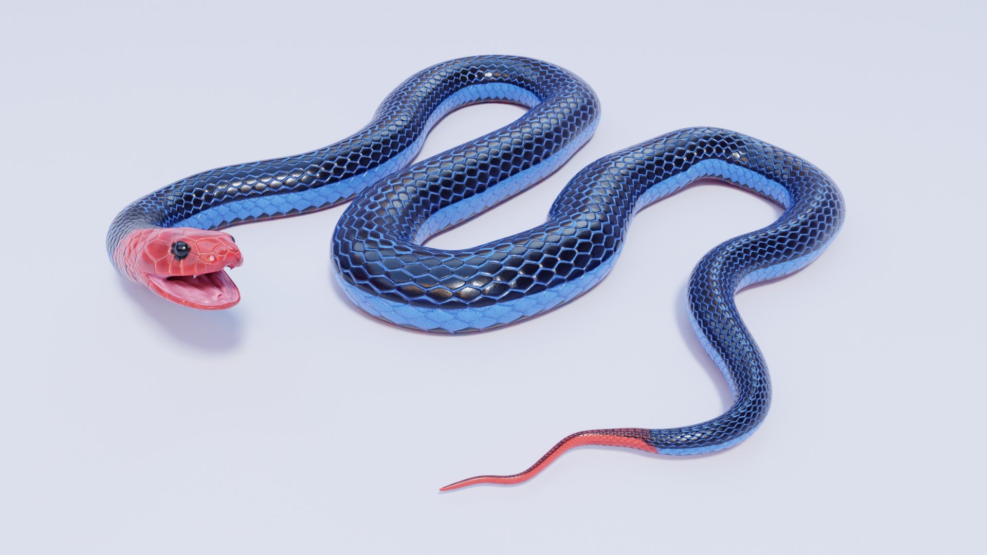 3D Rigged Blue Coral Snake - TurboSquid 1952249