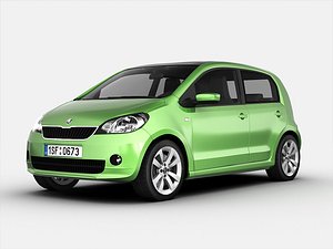 3d model of skoda car