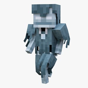 3D Minecraft Stray Skeleton Rigged 3D Model Game Ready 4K PBR model