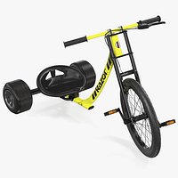 Razor DXT Drift Trike Yellow Rigged