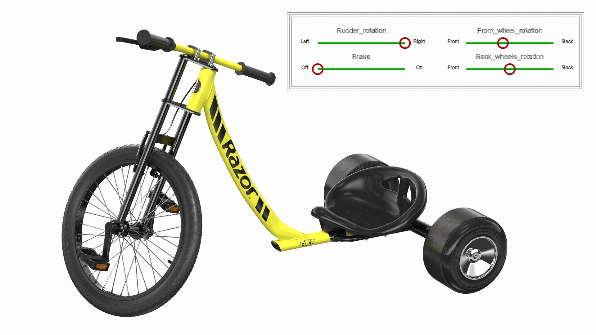 3D Razor DXT Drift Trike Yellow Rigged model https://p.turbosquid.com/ts-thumb/ns/4P6XpC/sB/razordxtdrifttrikeyellowriggedc4dmodel002/jpg/1619785177/1920x1080/fit_q87/8dd7488d034e6cd6c0c63d2f74c976c6bfc62e12/razordxtdrifttrikeyellowriggedc4dmodel002.jpg