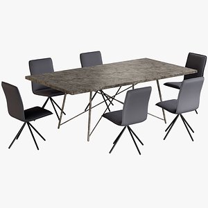 Dining Table Roman with Chairs Whirl