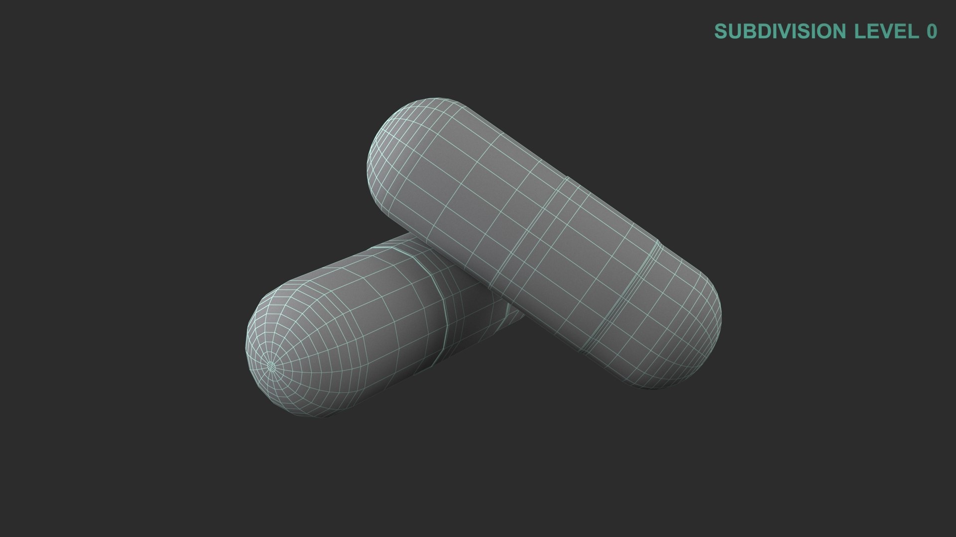 Pill 3D model https://p.turbosquid.com/ts-thumb/ns/9tiRP3/La/wireframe0007/jpg/1699782321/1920x1080/fit_q87/c7d1ddf089a6dfd3946b8e10610a9a2639fbae8c/wireframe0007.jpg