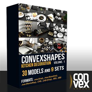 convexshapes kitchen decoration vol 1 3d model