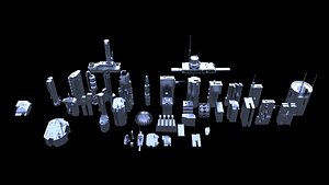 Sci Fi Hard Surface Kitbash Models - 40 Models