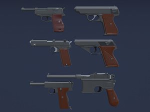 automatic pistols 3D model