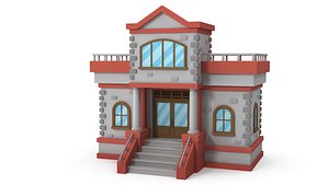 Cartoon house 3D model