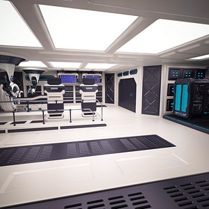 sci fi laboratory 3d model