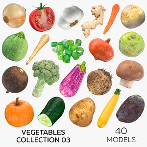 Vegetables Collection 03 - 40 models 3D model