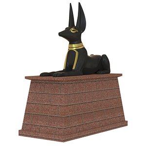 anubis statue obj