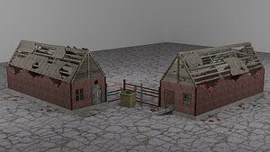 3D ruined buildings