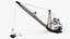 Patriot Mining Dragline With Long Boom White Rigged 3D model