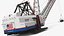Patriot Mining Dragline With Long Boom White Rigged 3D model