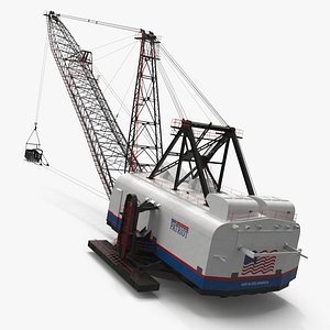 Patriot Mining Dragline With Long Boom White Rigged