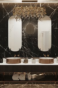 bathroom modern luxury interior scene model