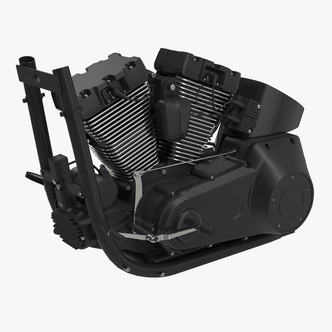 Motorcycle Engine 2 3D Model 3D model preview