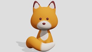 Cute fox sitting