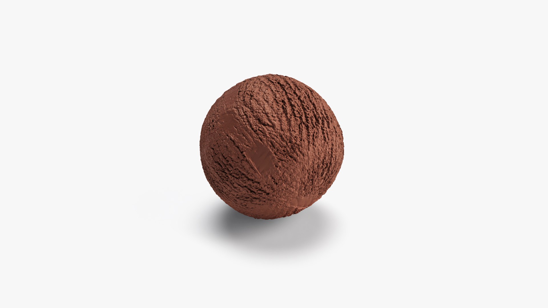 Ice Cream Ball Chocolate 3D model preview