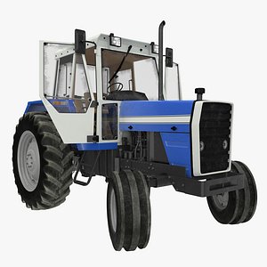 3d vintage tractor generic rigged