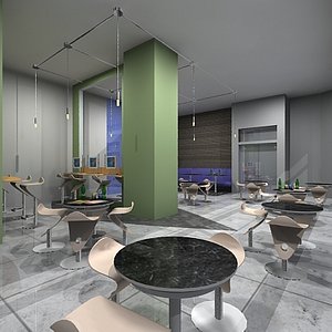 restaurant cafe 3d model