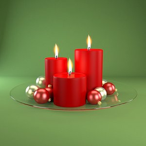 Red Christmas Candles