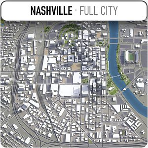 3D city nashville surrounding area model