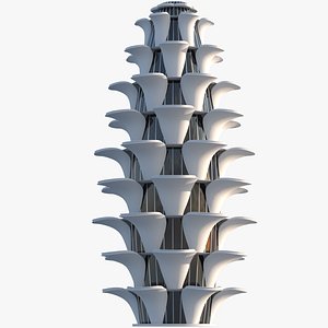 3D Sci-Fi Futuristic Building Concept 15 model