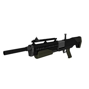 3d model revolving shotgun
