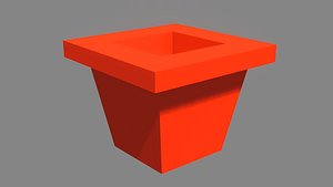 3D Low-poly pot model
