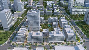 Urban Architecture Block Landscape Animation
