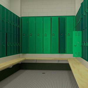 Metal Locker Boxes Room Green
