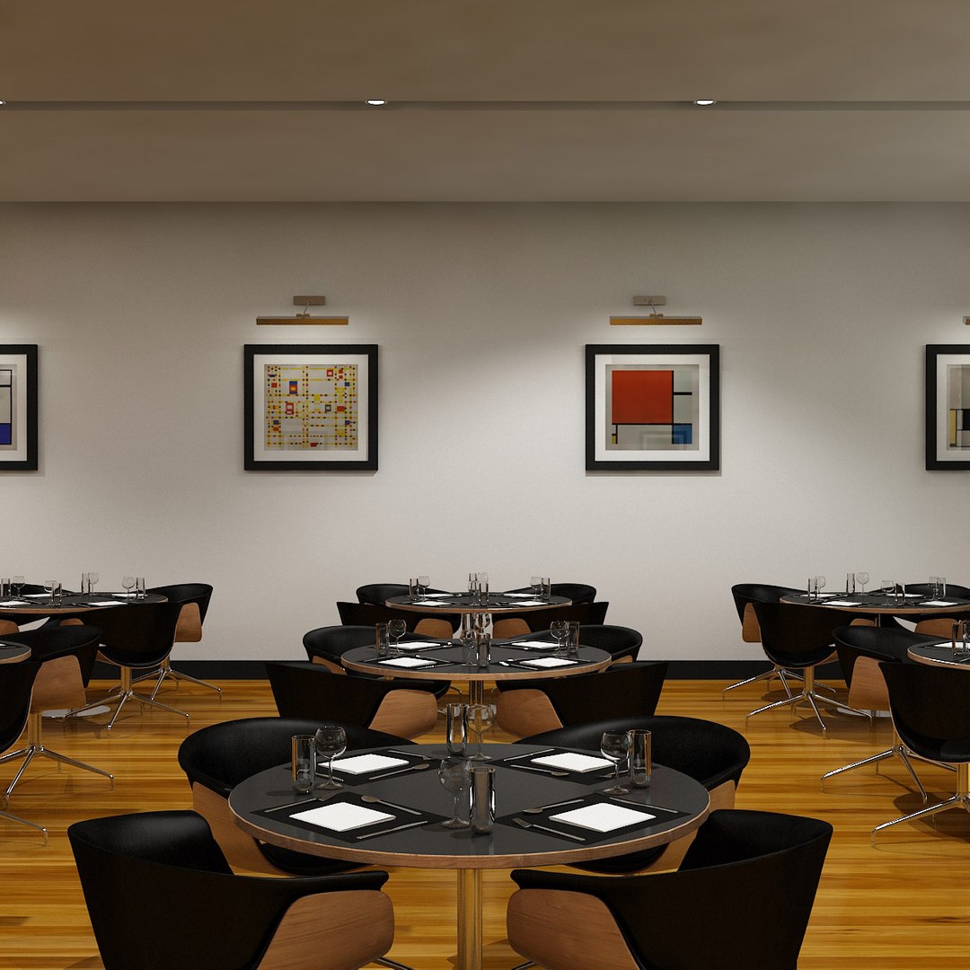 3d bar restaurant model