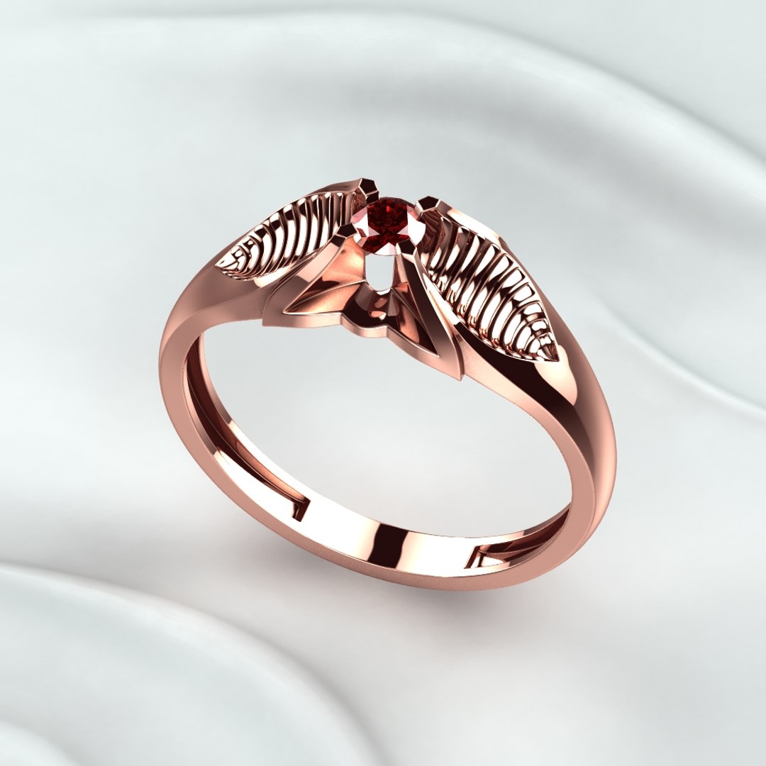 3mm Diamond Fashion Gold Ring model - TurboSquid 1876468