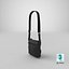 3D model realistic men s bag