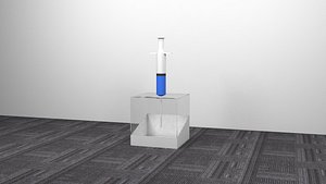 3D syringe acrylic box model