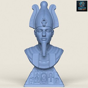 Egyptian God Osiris Bust Print Ready 3D Model 3D model