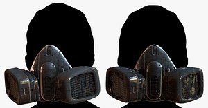 3D Gas mask respirator scifi futuristic model model