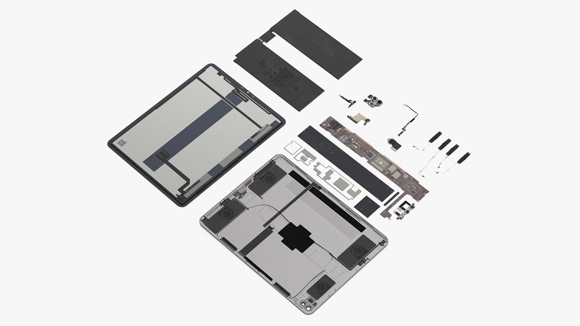 12 9 iPad Pro Fully Disassembled 3D model preview