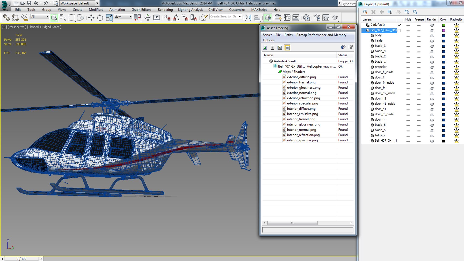 Bell 407 gx utility 3D model - TurboSquid 1536498