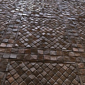 Tileable Floor 4x4m  Game Ready 3D model