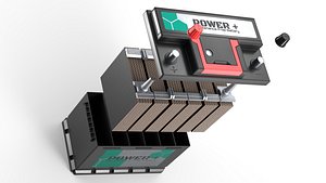Lead Acid Battery 3D model