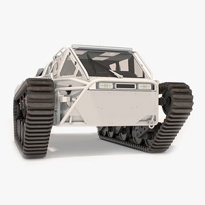 Light Armored Tracked Vehicle White 3D