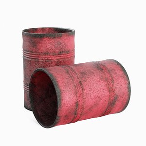 Used Steel Barrel B 03 3D model