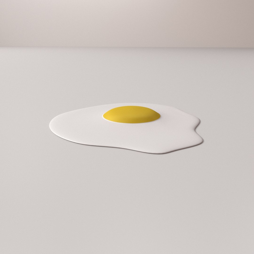 Fried Egg Model TurboSquid 1243655