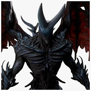 Faceless Demon High Poly Rigged Game-Ready Dark Fantasy Character 3D
