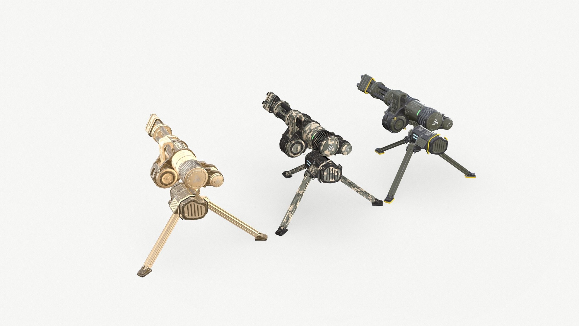 3D Sci-Fi Machine Gun Model - TurboSquid 2277272