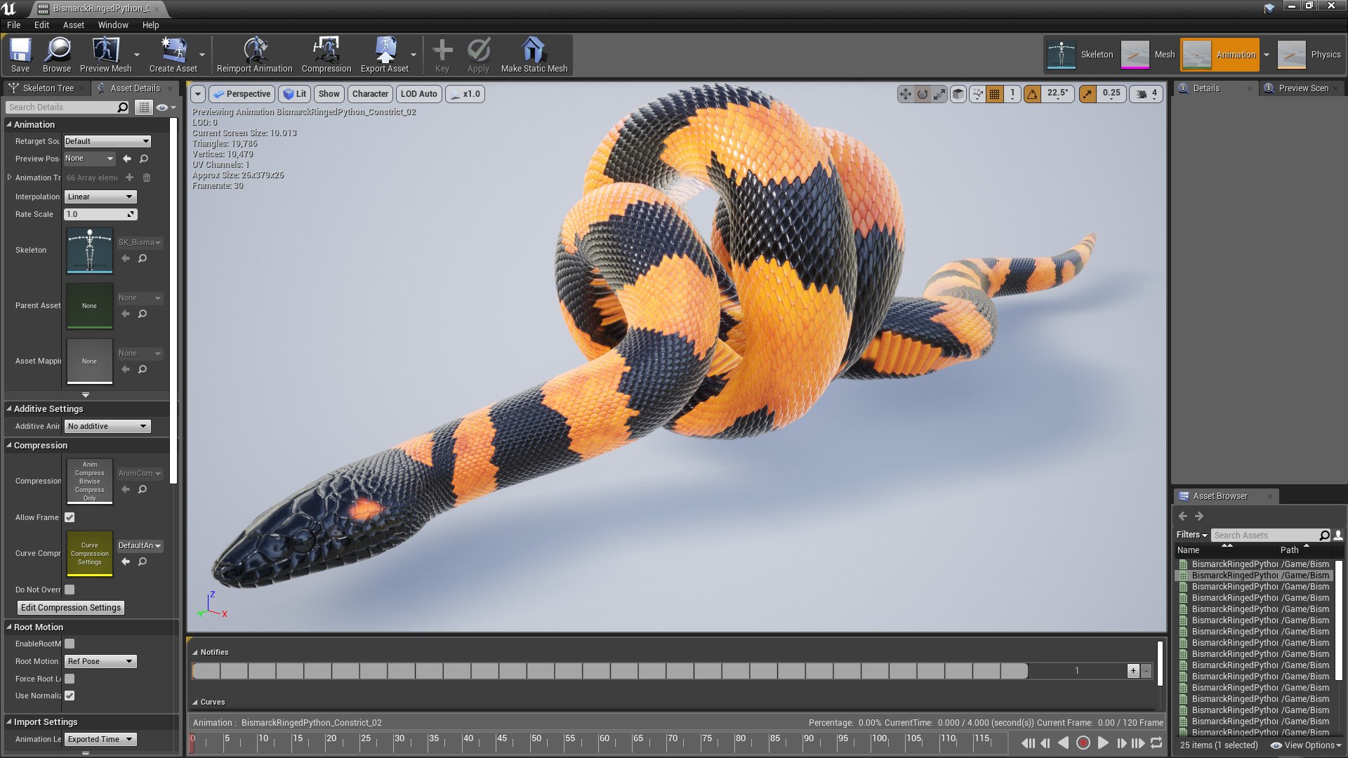3D Animated Bismarck Ringed Python - TurboSquid 1950247