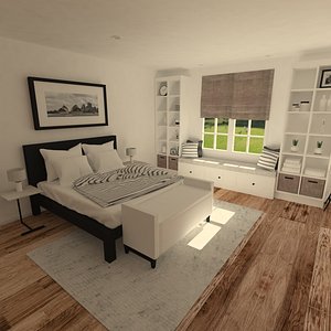 Nordic Scandinavian Bedroom Scene